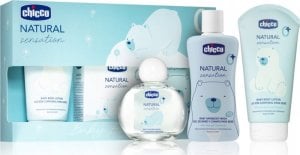 CHICCO_SET Natural Sensation płyn do ciała i włosów 200ml + balsam do ciała 150ml + woda perfumowana 100ml 1