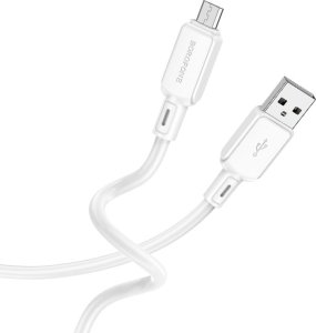 Kabel USB Borofone Kabel Bx94 Crystal Color - Usb Na Micro Usb - 2,4A 1 Metr Biały 1