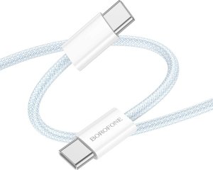 Kabel USB Borofone Kabel Bx103 Original - Typ C Na Typ C - 60W 3A 1 Metr Niebieski 1