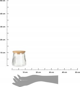 Excellent Houseware Słoik z bambusową pokrywką, szczelne zamknięcie 2