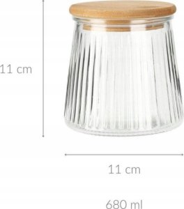 Excellent Houseware Słoik z bambusową pokrywką, szczelne zamknięcie 3
