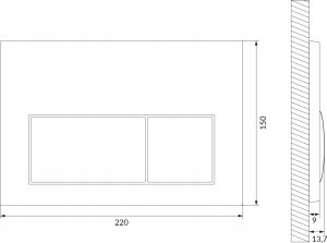 Przycisk spłukujący Cersanit Presto do WC biały 2