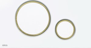 Przycisk spłukujący M775 / ALCA / THIN / PRZYCISK / BIAŁY POŁYSK - ZŁOTY POŁYSK 1