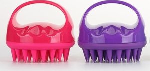 ECARLA_Silikonowy masażer do skóry głowy Fioletowy 3