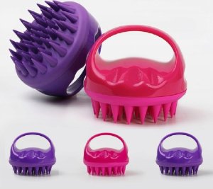 ECARLA_Silikonowy masażer do skóry głowy Fioletowy 4