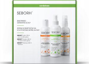 SEBORH_SET Zestaw na łojotokowe zapalenie skóry szampon 200ml + emulsja 200ml + płyn do skóry głowy 150ml 1