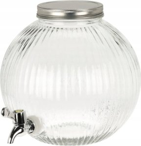Excellent Houseware Okrągły dyspenser do wody, szklany, 5500 ml 1