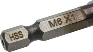 Wiertła gwintujące M3 - M10, gwintowniki, HSS, zestaw 6 szt. 3