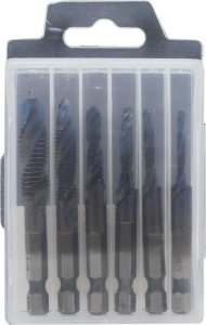 Wiertła gwintujące M3 - M10, gwintowniki, HSS, zestaw 6 szt. 5