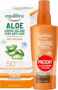 EQUILIBRA_SET Sun krem do twarzy SPF50 75ml + olejek do włosów 100ml 1