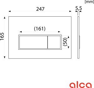 Przycisk spłukujący M57-RG-M / ALCA / THIN / PRZYCISK / RED ZŁOTY MAT 8