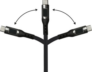 Kabel USB Roline USB-C - USB-C 1 m Grafitowy (2213-D010S) 4