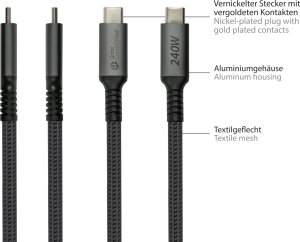 Kabel USB Digitus USB-C - USB-C 2 m Czarny (2240-CCT020A) 3