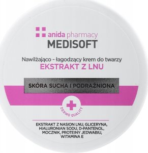 Anida Medisoft Nawilżająco-łagodzący krem do twarzy do skóry suchej i podrażnionej - ekstrakt z lnu 100ml 1