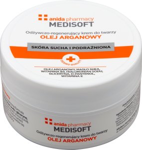 Anida Medisoft Odżywczo-regenerujący krem do twarzy do skóry suchej i podrażnionej - olej arganowy 100ml 2