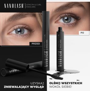 NANOLASH_Mascara Length&amp;Curl wydłużający i podkręcający tusz do rzęs 10ml 3