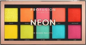 PROFUSION_Shade Palette paleta cieni do powiek 10 Neon 12g 1