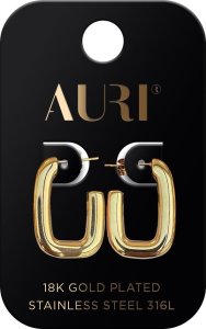 AURI_Kolczyki pozłacane Owal Półotwarte 2