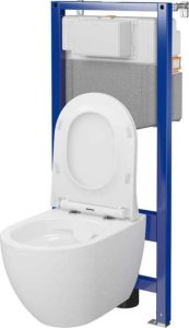 Zestaw podtynkowy S701-925 / CERSANIT / AQUA 50 / C251 ZESTAW STELAŻ PODT WC PNEU QF + MZ ZEN CLEAN ON + DS DUR WOLNOOPADAJĄCA ŁW 2