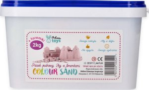 Jokomisiada Zestaw - piasek kinetyczny ColourSand 2kg różowy + foremki i łopatka 1