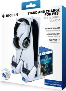 BigBen BIG BEN PS5/PS5 Slim Podstawka na konsolę z ładowarką do DualSense 3