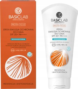 BASICLAB_Protecticus wodoodporna emulsja do opalania SPF50+ do skóry wrażliwej Prewencja i Antyoksydacja 100ml 1