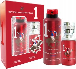 SET BEVERLY HILLS POLO CLUB Man Sport One EDT spray 100ml + DEO spray 175ml 1