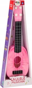 Ukulele Dla Dzieci Mini Gitara 4 Struny Motyw Brzoskwini Gitarka Różowa 15″ 3