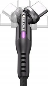 Kabel USB STATIK USB-C - USB-C 1 m Czarny (PUP-0455-3FT-CC) 2