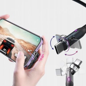 Kabel USB STATIK USB-C - USB-C 1 m Czarny (PUP-0455-3FT-CC) 6