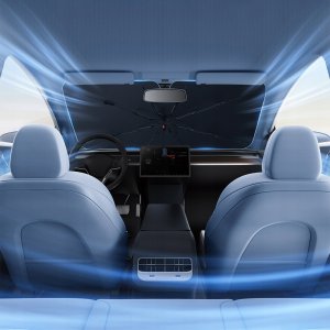 Baseus Osłona przeciwsłoneczna Baseus CoolRide BS-CN013 parasolka - czarna 6