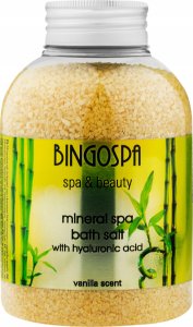 BINGO SPA_Mineralna sól do kąpieli spa z Kwasem Hialuronowym wanilia 650g 2