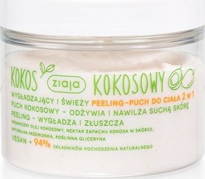 ZIAJA_Kokos Kokosowy wygładzający i świeży peeling-puch do ciała 2w1 270ml 1