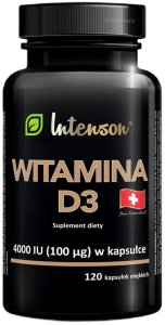 INTENSON_Witamina D3 4000 IU suplement diety 120 kapsułek 1