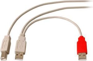 Kabel USB MicroConnect 2x USB - USB Typ B, 1m (USBAABM) 1