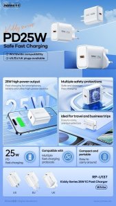 Ładowarka Remax ŁAD SIEC REMAX KIDDY SERIES 25W USB-C RP-U137 WHITE 2