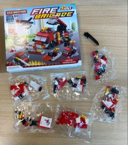 Zestaw klockÃ³w StraÅ¼ PoÅ¼arna 6w1 Fire Brigade 119 el. 6+ lat klocki 3