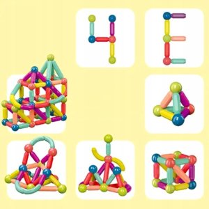 Klocki Magnetyczne DuÅ¼e 25 ElementÃ³w Dla Dzieci +3 lata 5