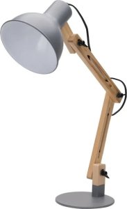 Lampa stołowa Aigostar  Drewniana Składana Lampa Stołowa Szara  E27 Drewniana Składana Lampa Stołowa Szara Bez Źródła Światła E27 1