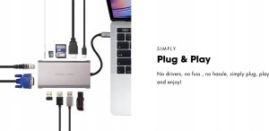 HUB USB PEPPER JOBS - TCH-11 USB-C ADAPTER 8
