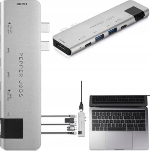 HUB USB PEPPER JOBS - TCH-MBP7 PLUS USB-C ADAPTER 2