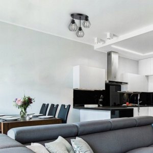 Lampa wisząca Orno Loftowa, sufitowa, okrągła lampa LED klosze-brylant x3 E27 2