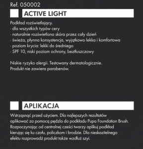 PUPA_Active Light Foundation Activator podkład do twarzy 040 Sand 30ml 4