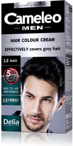 Delia Cosmetics Cameleo Men Hair Colour Cream farba do włosów 1.0 Black 30ml 1