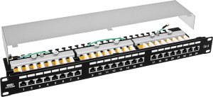 RACK Systems PP24H-1U-FTP6/B - patch panel 19" - 24-porty FTP 6 1