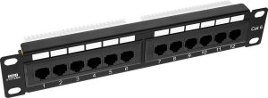 RACK Systems PP12V-1U-UTP6/B - patch panel 10" - 12-portów UTP 6 1