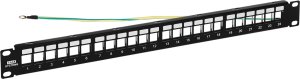 RACK Systems PPK24B-1U-B - patch panel FTP 19" - 24-porty keystone 1