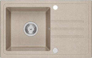 Zlewozmywak Ben 111 - granitowy, 70x44x17.5cm, beżowy + bateria (HCB7044BEZK_3623500_BE_OPK) 3