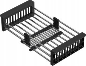 Zlewozmywak QUADRON LUKE 100 zlewozmywak stalowy black metal (50x45x20) z syfonem 1-komorowy b/o + bateria z elastyczną wylewką black metal 6