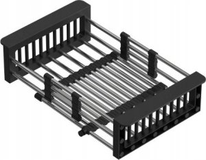 Zlewozmywak QUADRON LUKE 100 zlewozmywak stalowy black metal (50x45x20) z syfonem 1-komorowy b/o + bateria z elastyczną wylewką black metal 8